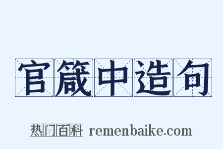 官箴中造句是什么意思的图片